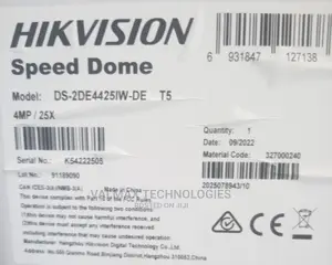Hikvision Speed Dome. Ds 2de4424iw DE 4mp 25X