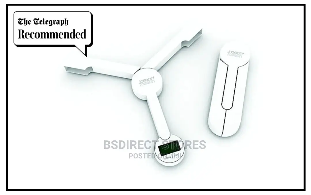 Joseph Joseph Triscale Compact Folding Digital Scale, White