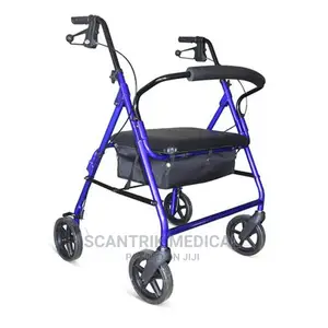 Walking Rollator, Aluminum, Foldable, Removable Back Support