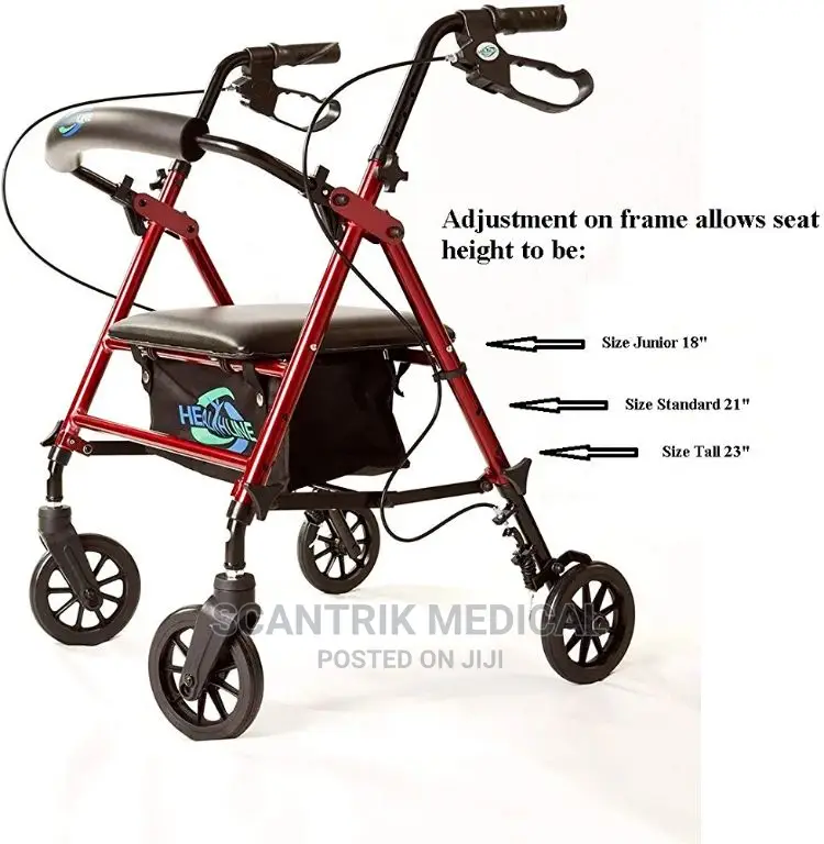 Folding Walker With 8-Inch Wheels