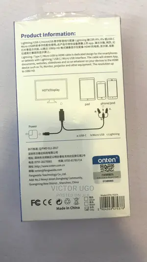 Onten Lighting and Micro USB USB-C Connector