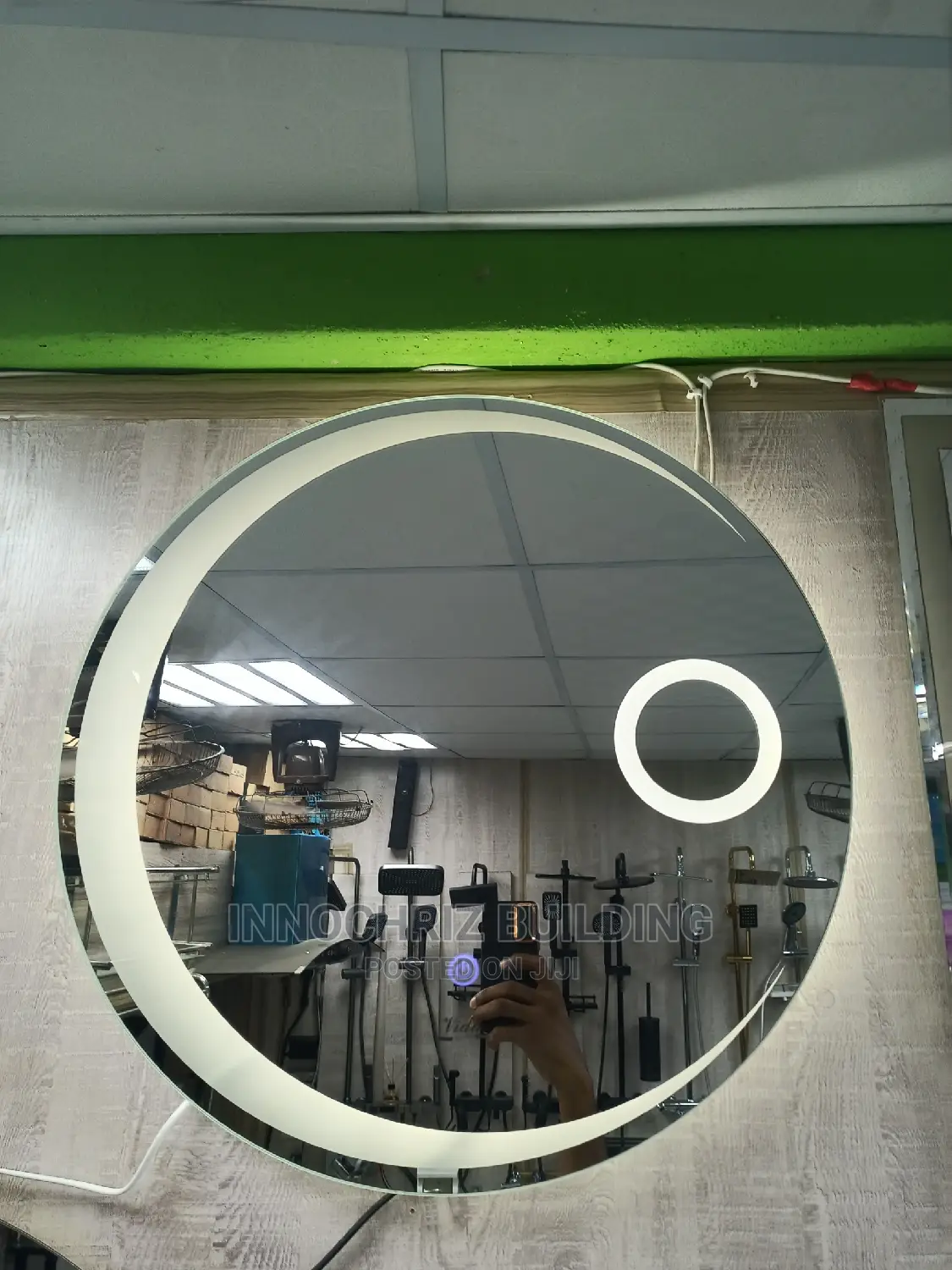 Half Moon LED Mirror