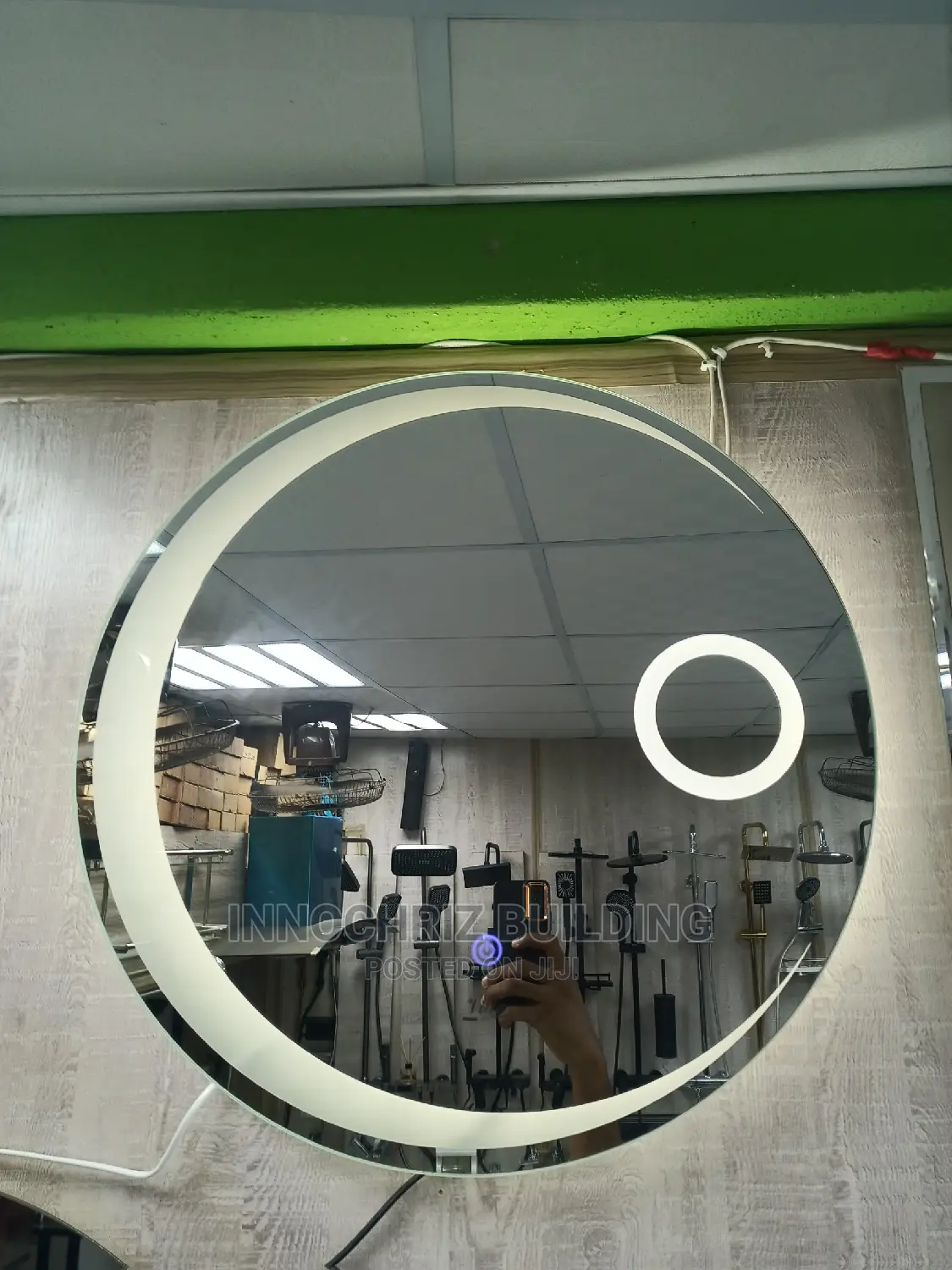 Half Moon LED Mirror