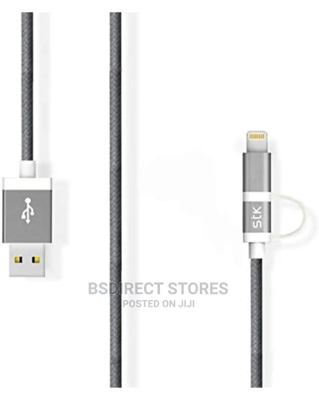 STK Binary 2in1 iPhone and Android Charging Cable USB 2M