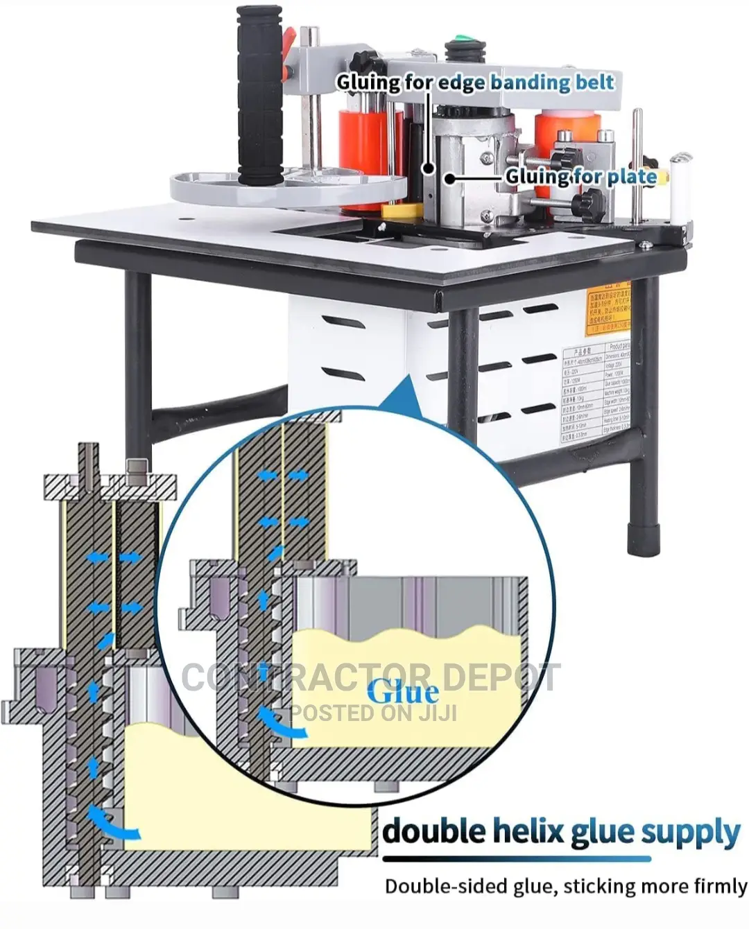 Automatic Woodworking Edge Banding Machine Double-Sided Glue