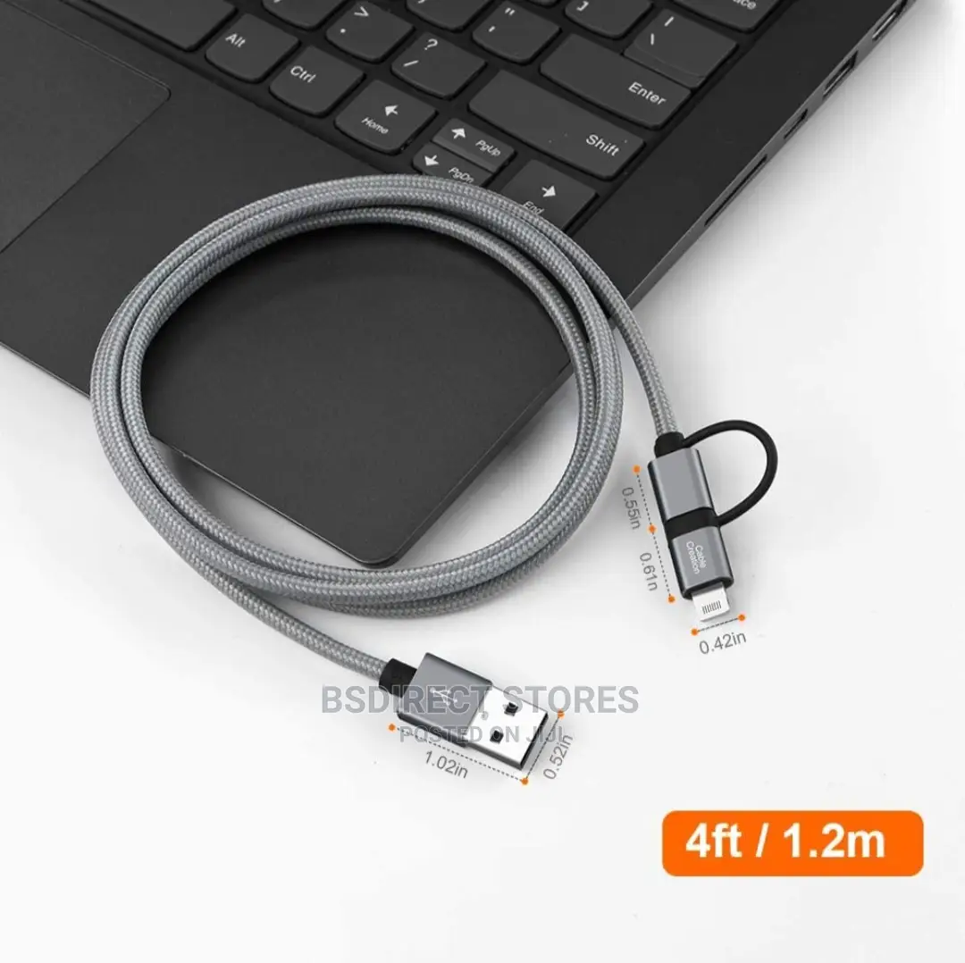 STK Binary 2in1 iPhone and Android Charging Cable USB 2M