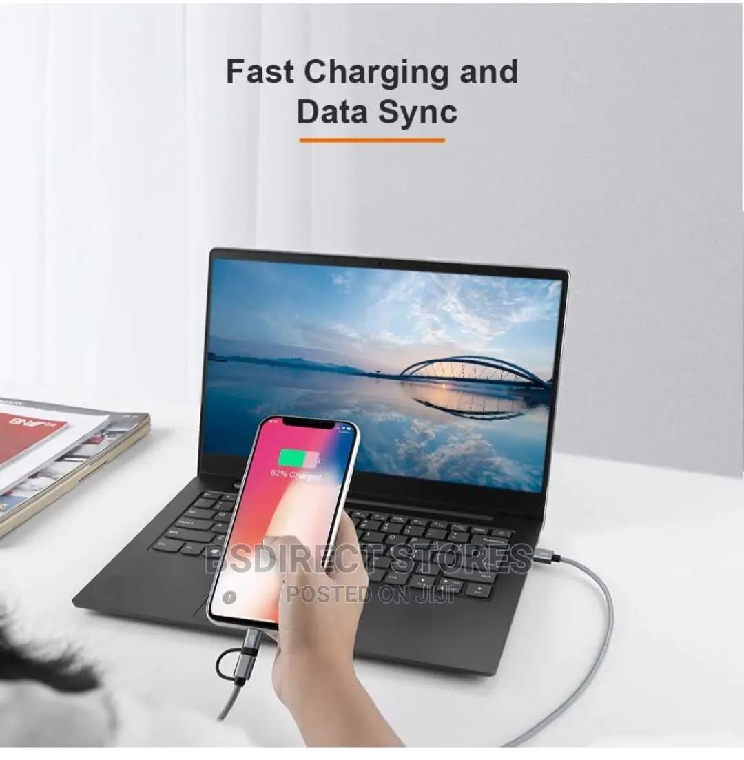 STK Binary 2in1 iPhone and Android Charging Cable USB 2M