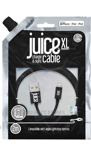 Juice Lightning, Charge and Sync Cable, 2m, Black