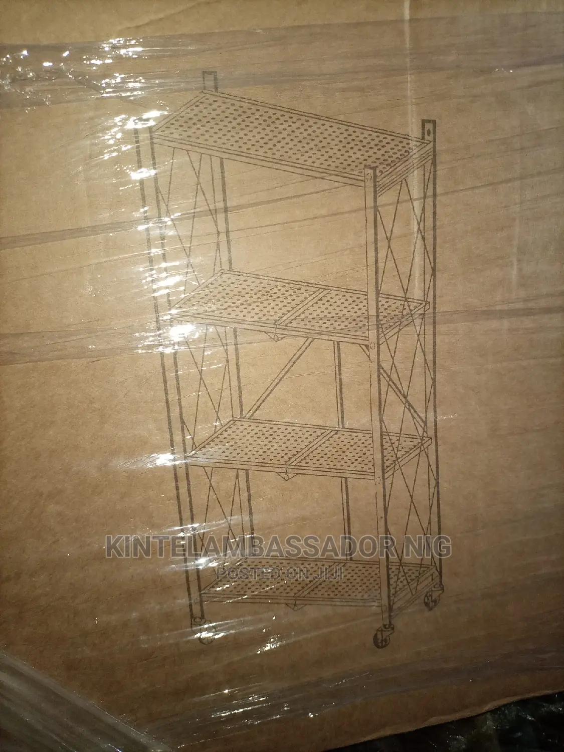 4-Tier Foldable Kitchen Rack - 120 X 34 X 71cm