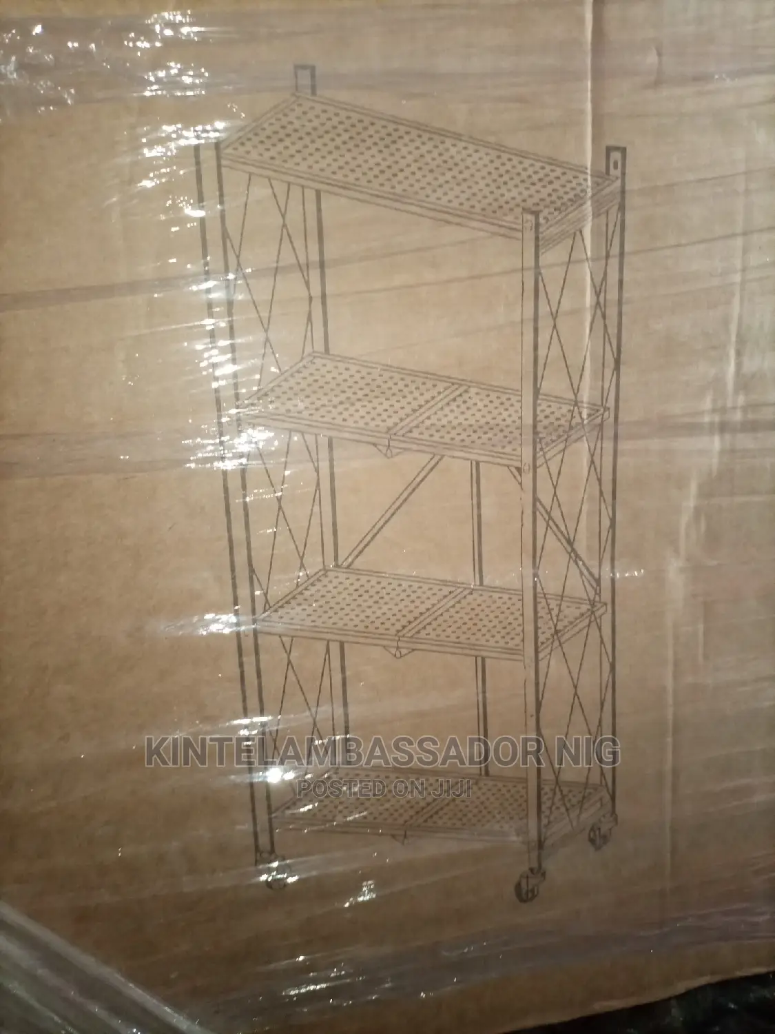 4-Tier Foldable Kitchen Rack - 120 X 34 X 71cm