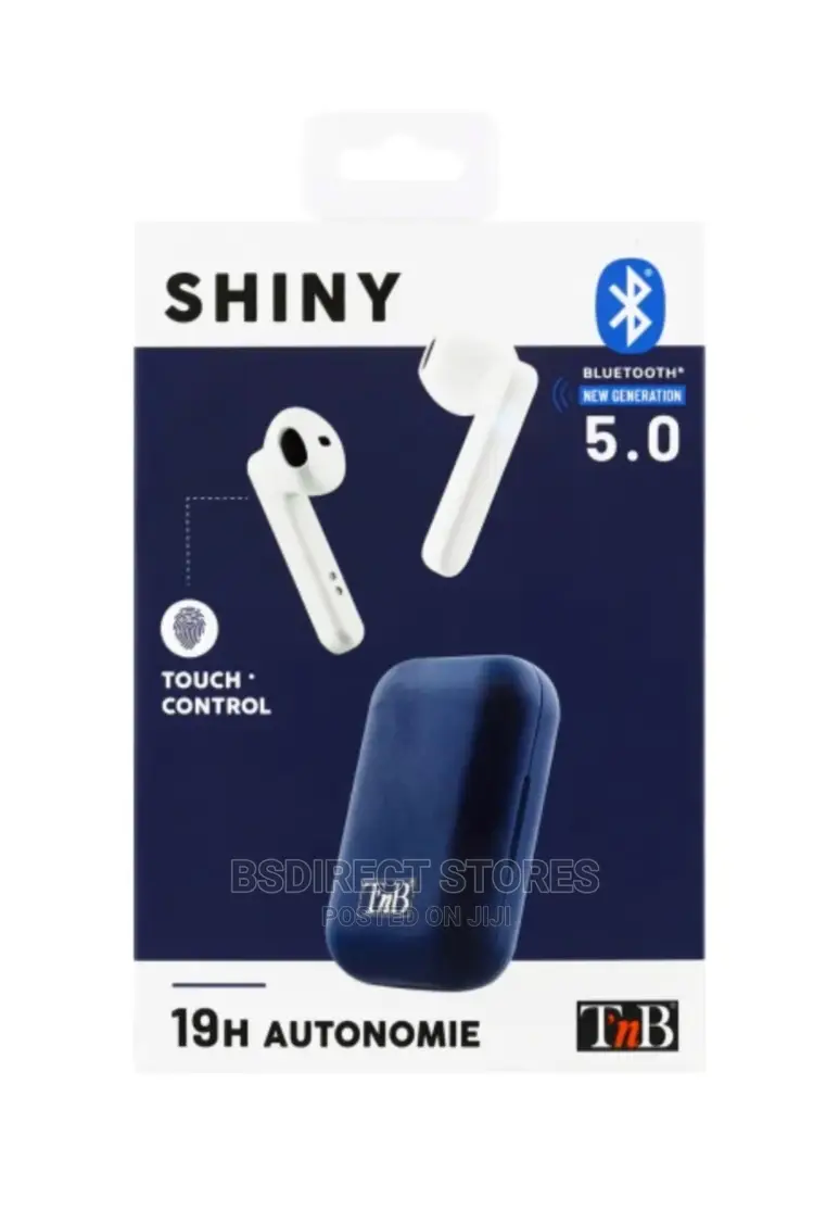 Shiny Earphones Bluetooth Touch Control - White/ Blue/ Red