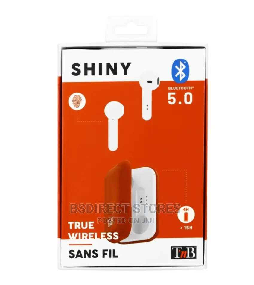 Shiny Earphones Bluetooth Touch Control - White/ Blue/ Red