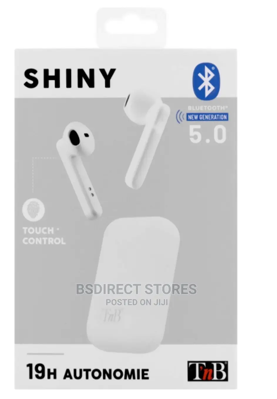 Shiny Earphones Bluetooth Touch Control - White/ Blue/ Red