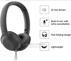 Philips Wired Headphones Lightweight. Mic Echo Cancellation