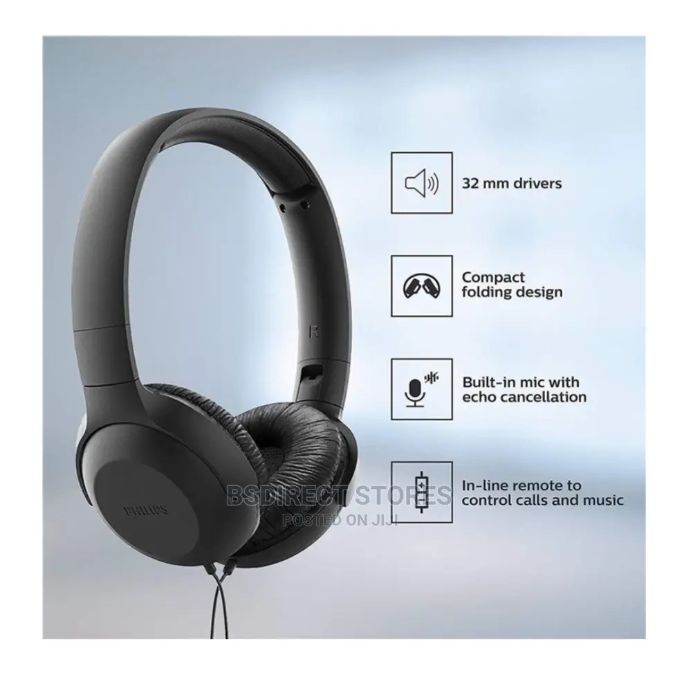 Philips Wired Headphones Lightweight. Mic Echo Cancellation