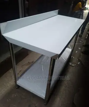 6ft Stainless Steel Table With Splash Back