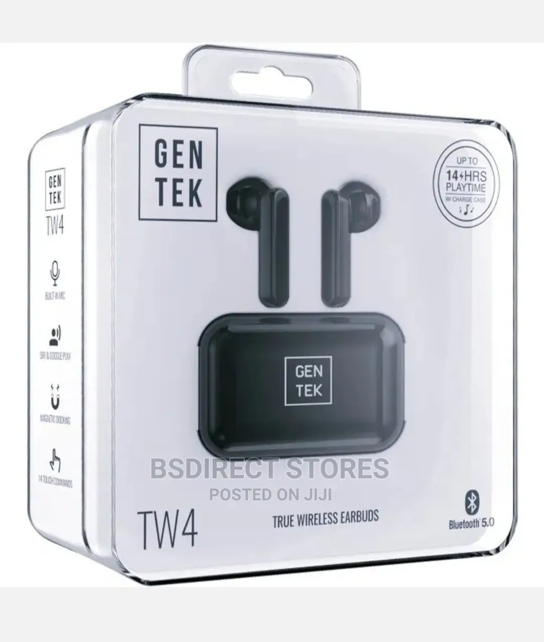 Gentek TW4 True Wireless Earbuds Bluetooth 5.0 Charging Case