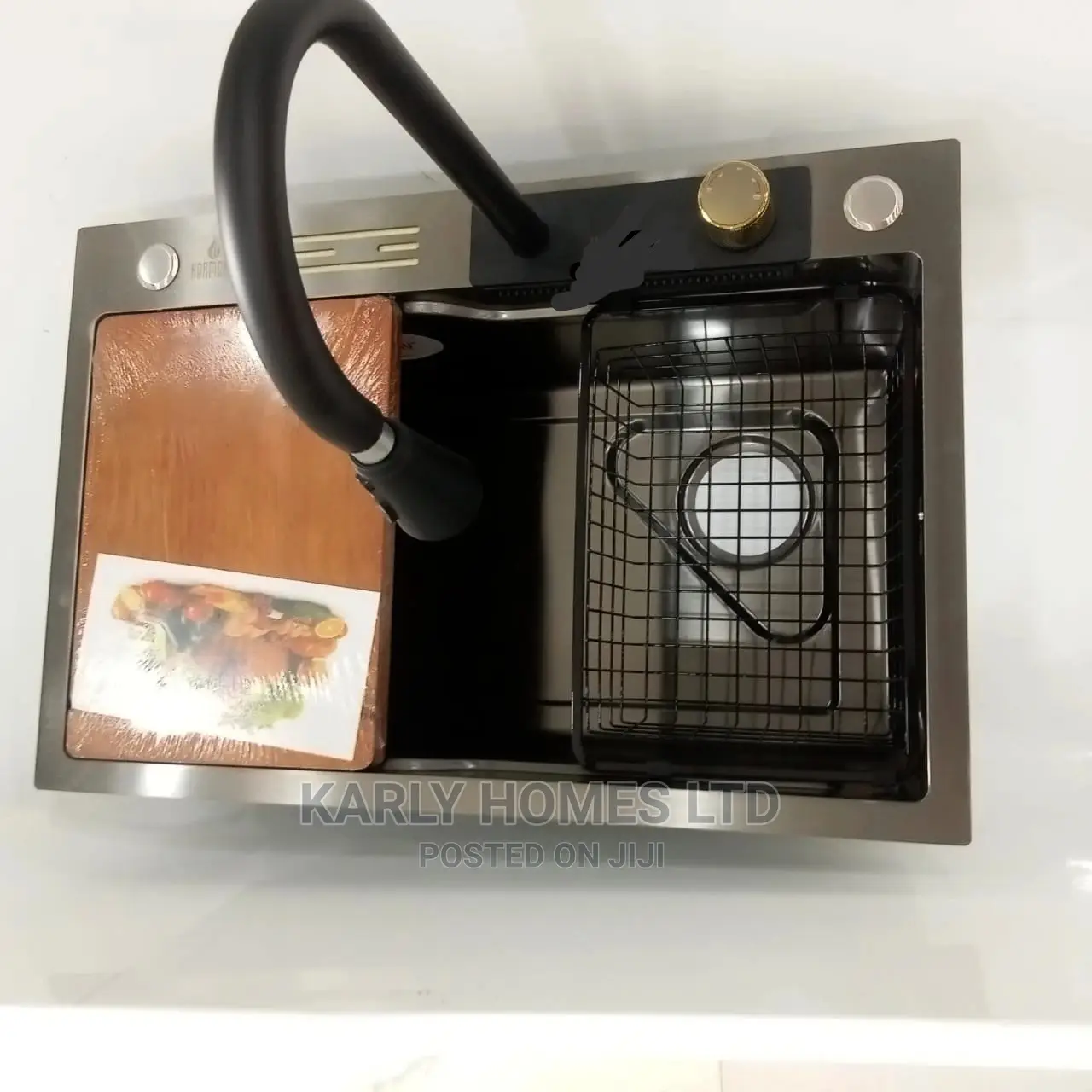 Black Handmade Kitchen Sink