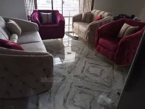 Luxury 7 Seater Living Room Fabric Made Royal Sofa Chair.