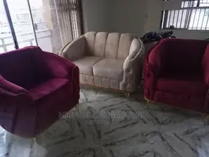 Luxury 7 Seater Living Room Fabric Made Royal Sofa Chair.