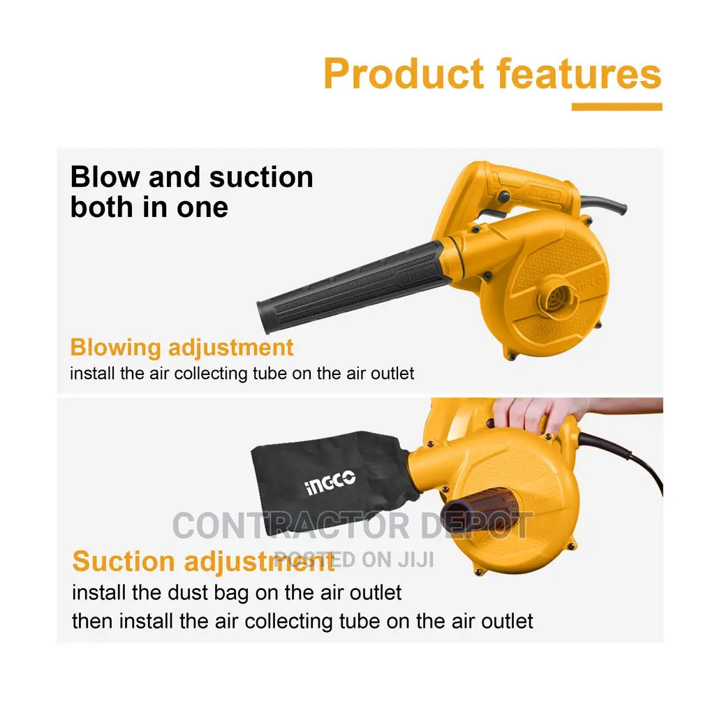 INGCO 400W Blower With 2-in-1 Function Blowing and Vacuuming