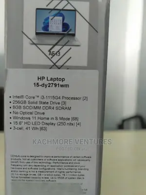 New Laptop HP 15 8GB Intel Core I3 SSD 256GB