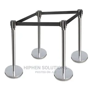 Retractable Belt Stanchions Stainless Steel 36 Inch Height Crowd Contr