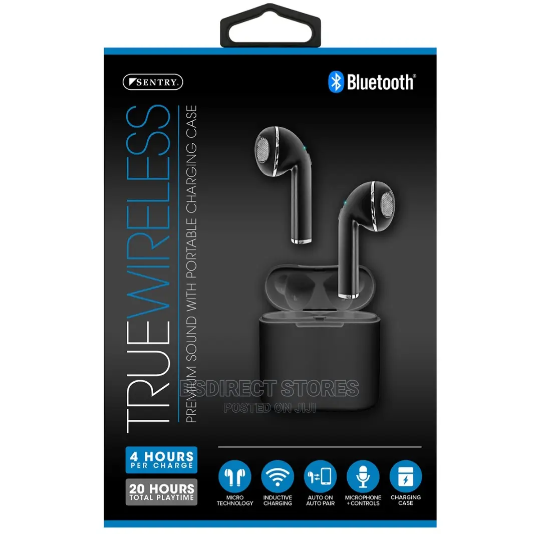 Sentry True Wireless Bluetooth Earbuds With Case