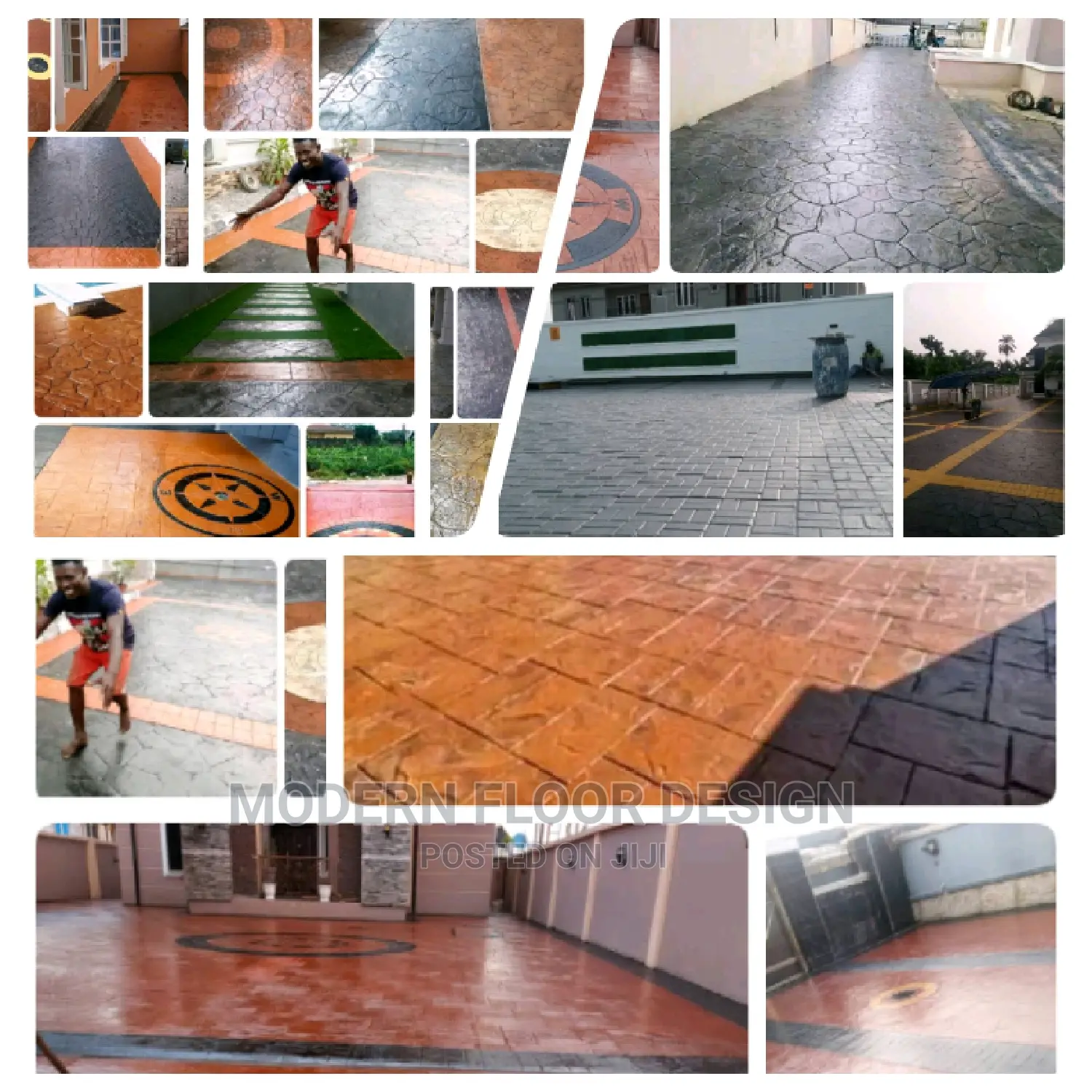 Red Trex Stamps Floor