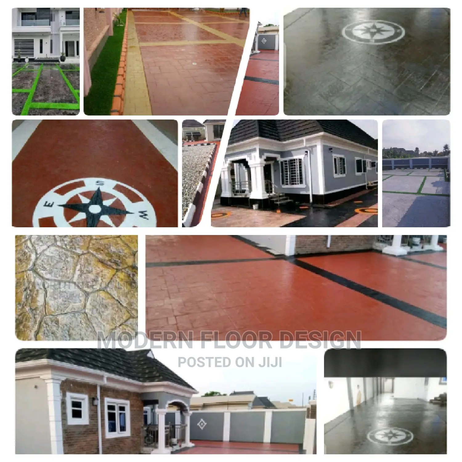 Red Trex Stamps Floor