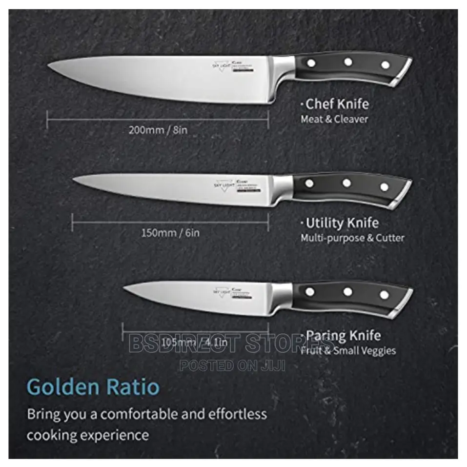 Bergner Infinity Vita 3-Piece Knife Professional Knife Set