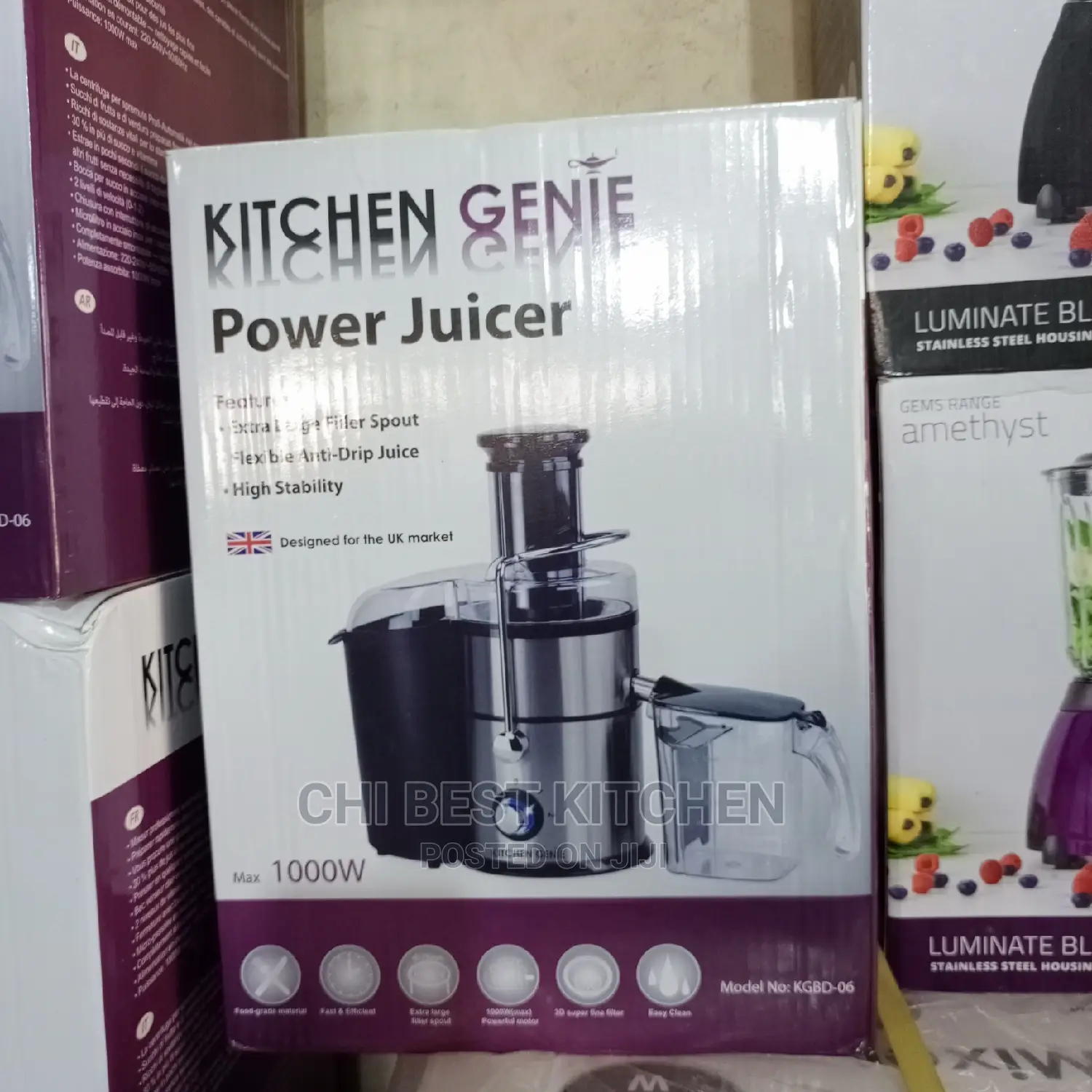Kitchen Genie Power Juicer / Juice Extractor – 1000 Watts