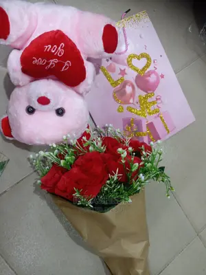 Lovers Pakage 005( Red Bouquet, Teddy Fancy Bag)