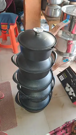 Cast Iron Pot of 5 Set for Homes/ Restaurants/ Food Vendors