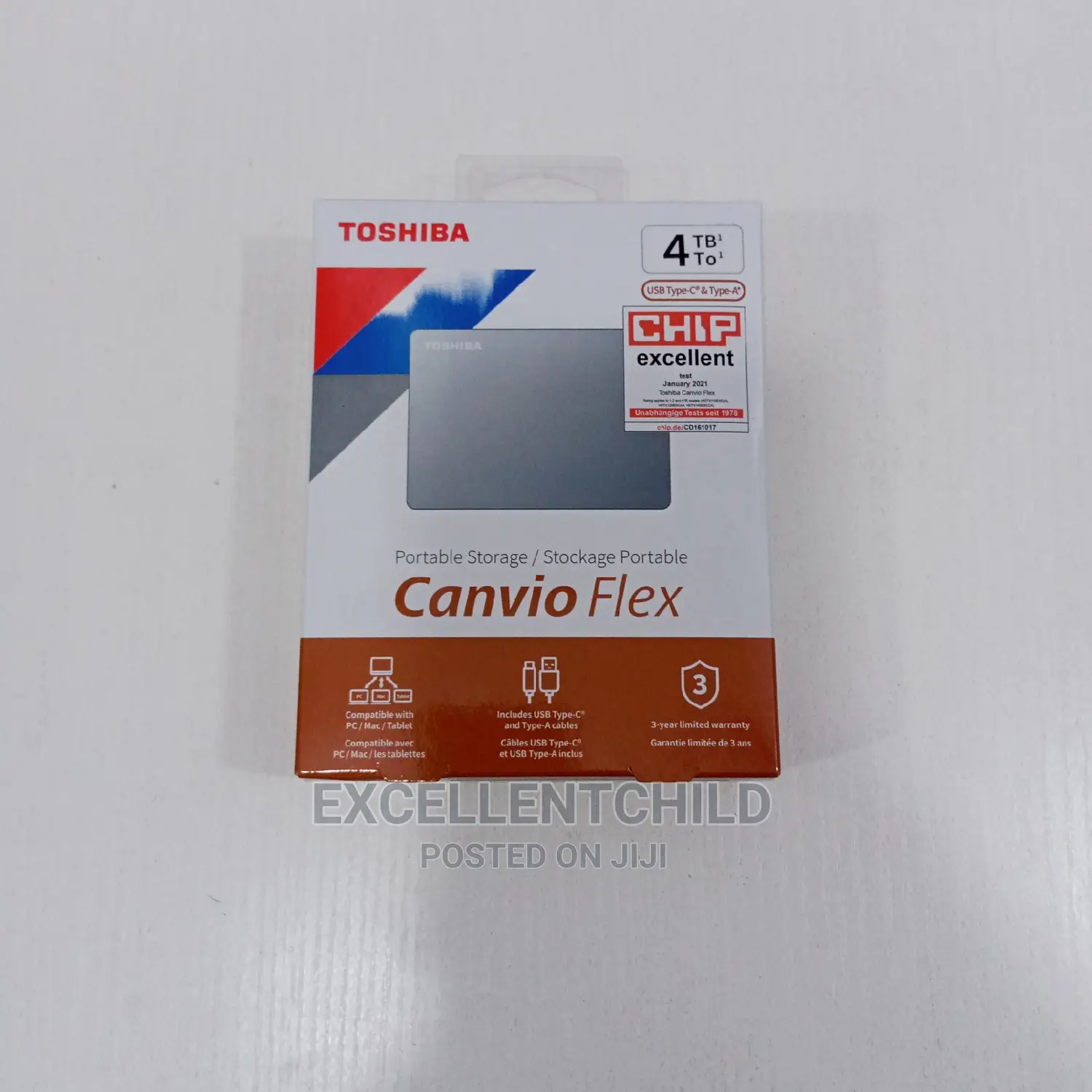 For External Storage (Toshiba 4TB External Hard Disk Drive