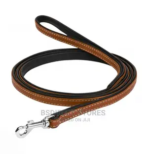 CC Collar Soft Leather Lead, Brown (W-18mm, L-122cm) Medium