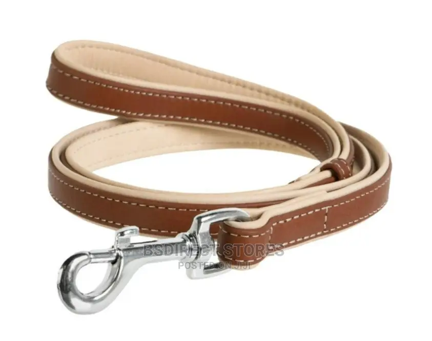 CC Collar Soft Leather Lead, Brown (W-18mm, L-122cm) Medium