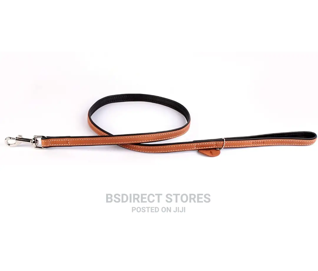 CC Collar Soft Leather Lead, Brown (W-18mm, L-122cm) Medium