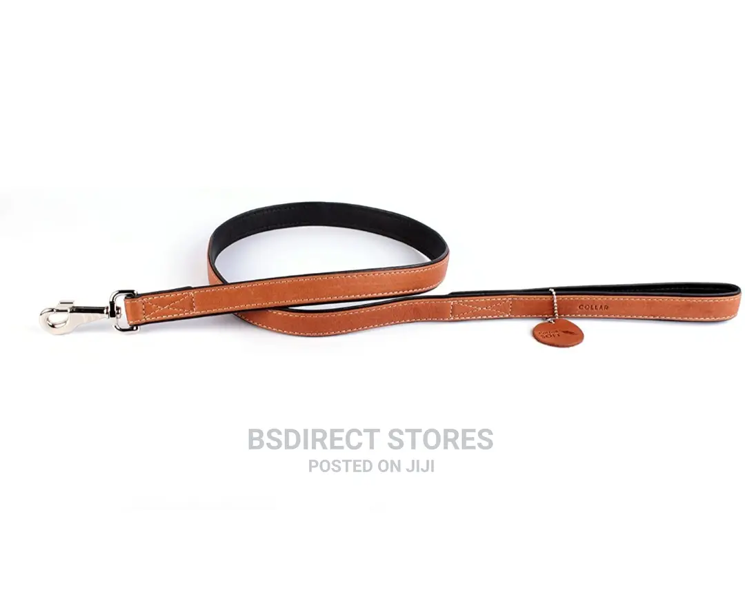 CC Collar Soft Leather Lead, Brown (W-18mm, L-122cm) Medium