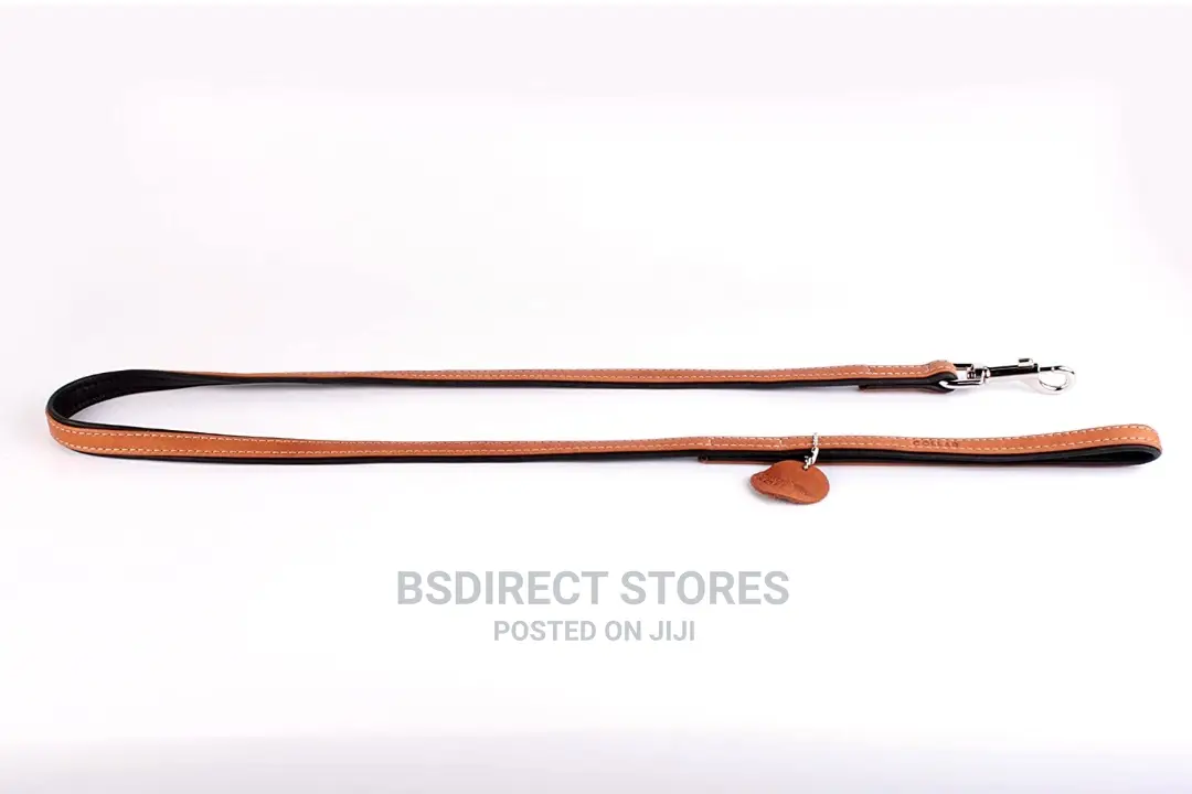 CC Collar Soft Leather Lead, Brown (W-18mm, L-122cm) Medium