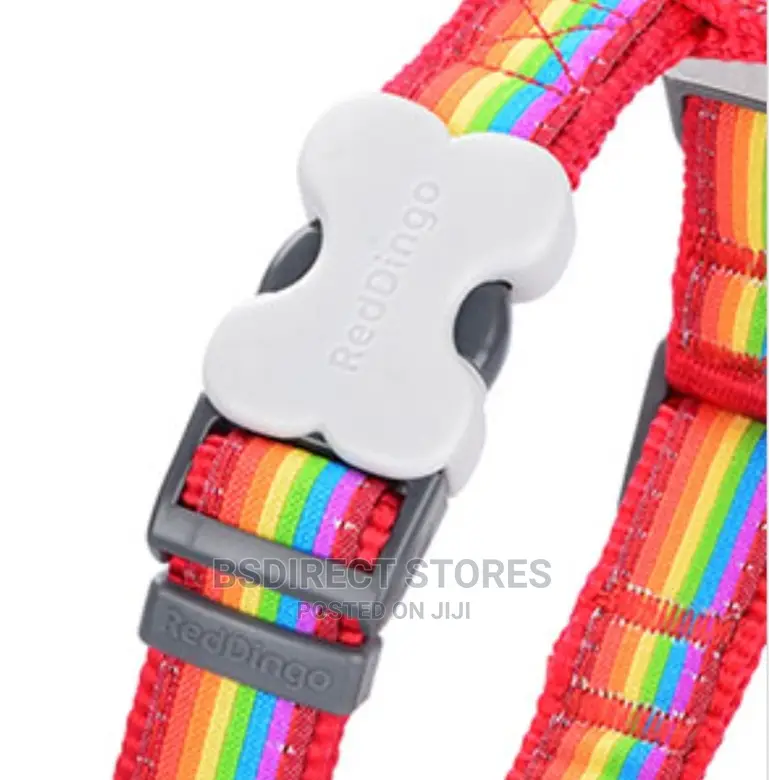 Red Dingo Adjustable Dog Harness - Rainbow Red. S - L