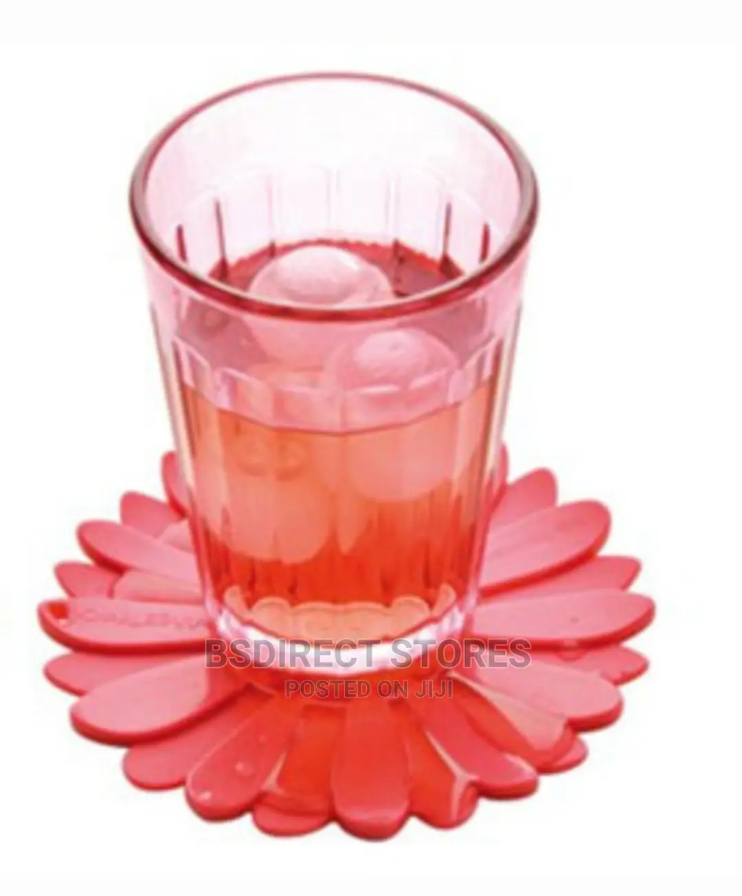 Charles Viancin Silicone Drink Coaster. Hibiscus,Banana Leaf