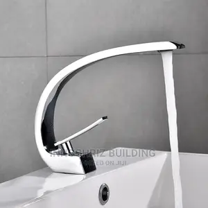 Stainless Chrome Curve Basin Mixer