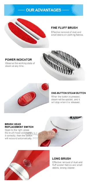 Red Electric Steam Iron