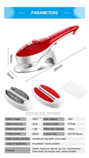 Red Electric Steam Iron