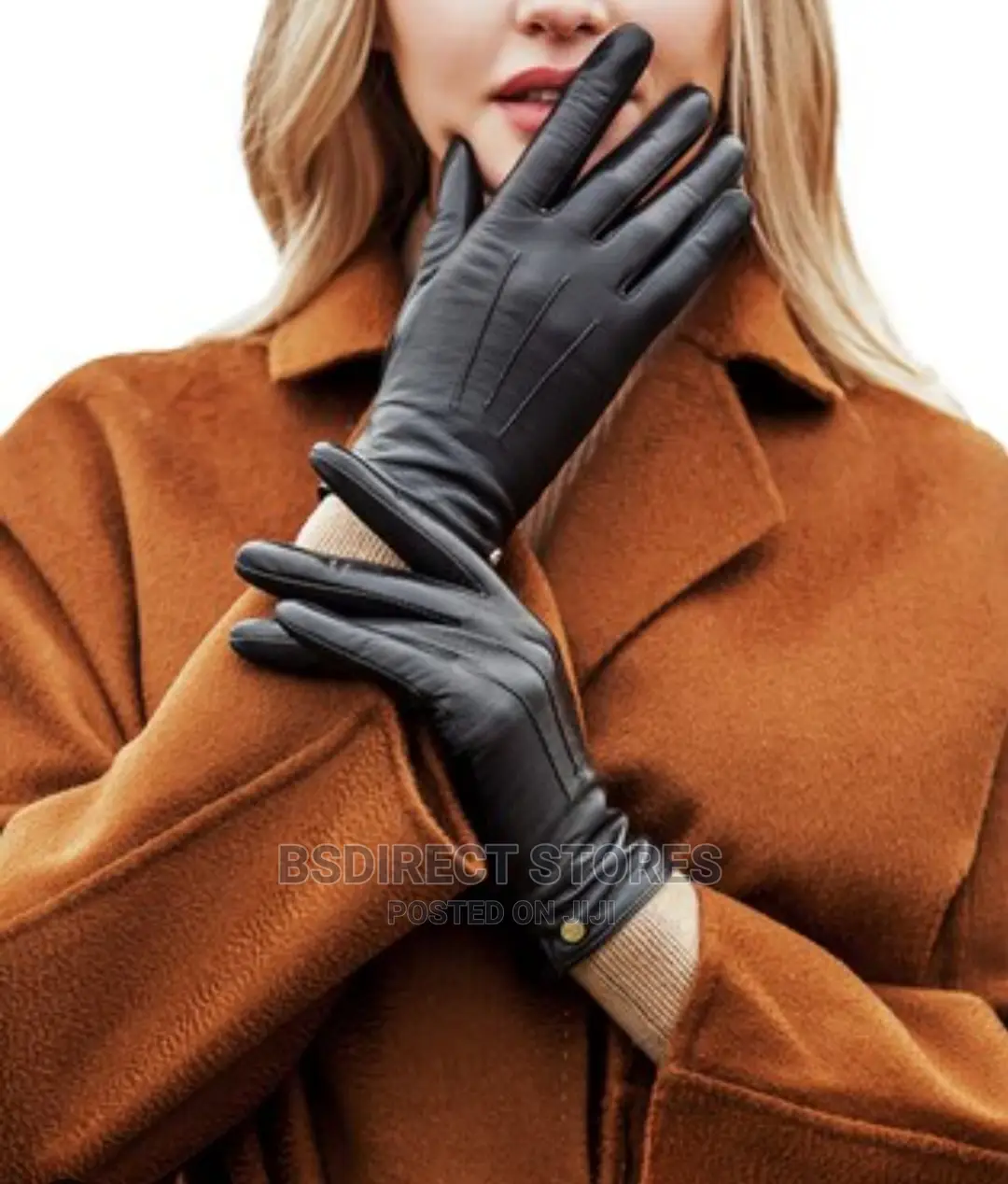 MARKS AND SPENCER Black Luxury Leather Gloves. Thermowarmth
