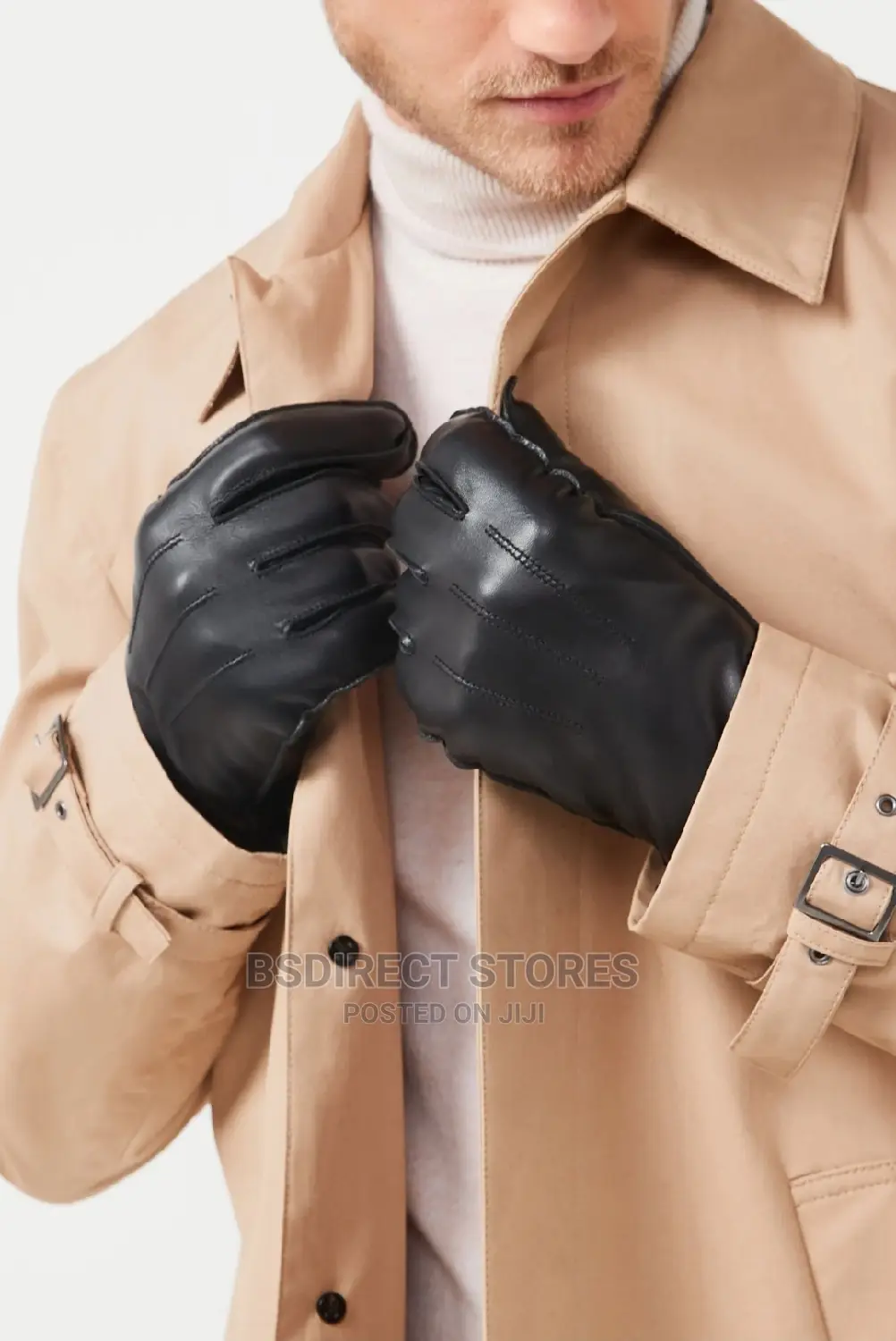MARKS AND SPENCER Black Luxury Leather Gloves. Thermowarmth