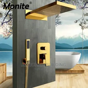 Gold Conduit With Waterfall Head
