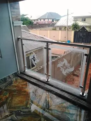Stainless Handrail With White Glass 304pipes