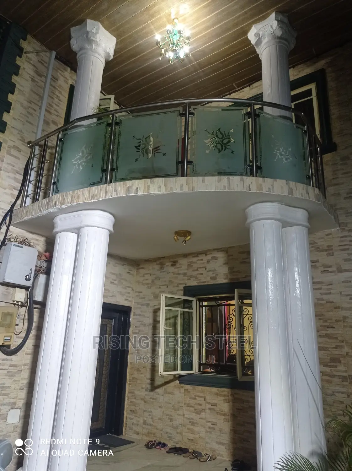 Stainless Handrail With White Glass 304pipes